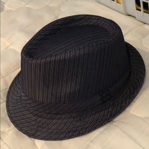 Fedora navy pinstripes for men or woman